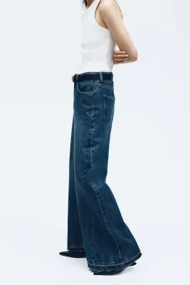 Wide High Jeans - Bleu denim — photo 3