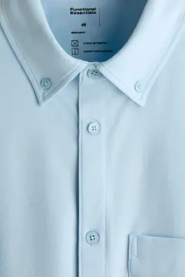 Chemise Four-way Stretch - Bleu clair — photo 5
