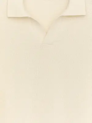 Polo texturé - Blanc cassé — photo 2