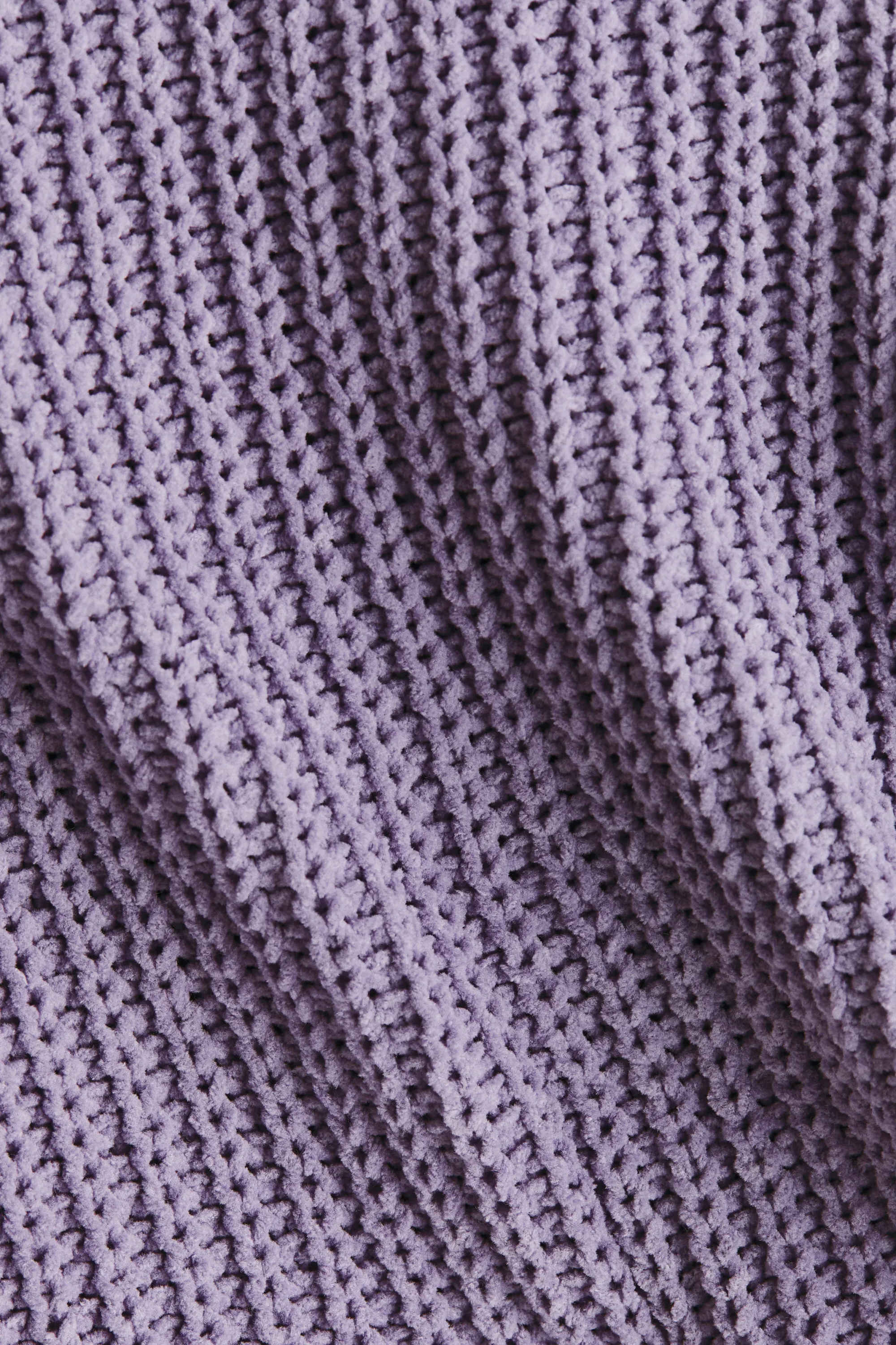 Pull en maille de fil chenille - Lilas ancien