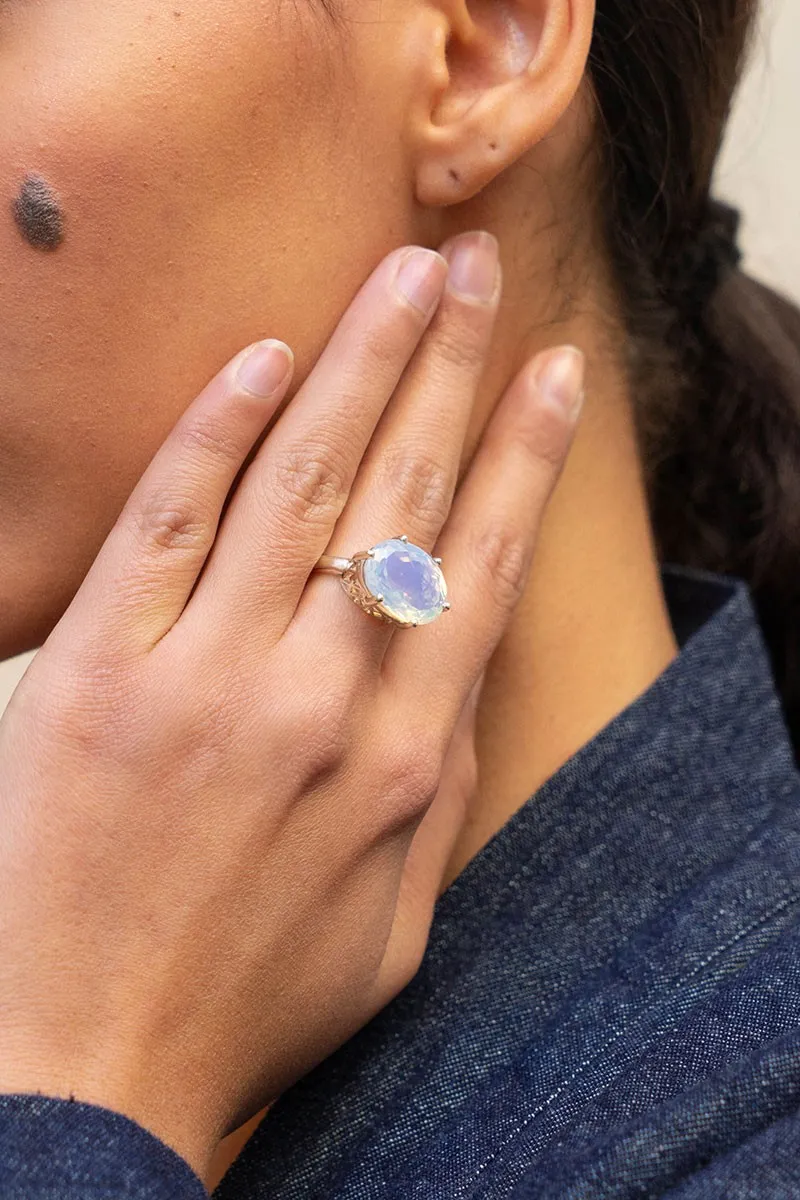 Bague Opaline Translucide