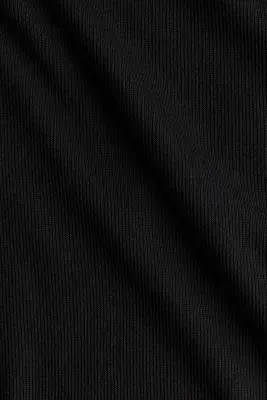Top à encolure en V avec dentelle - Noir — photo 4