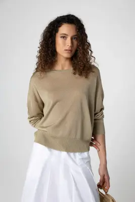 Pull en acetate, fibre métallisée et polyamide — photo 3
