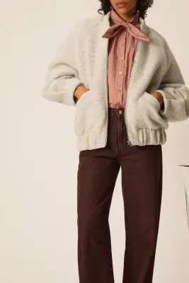 Veste Maille Hildilia Gris Chiné — photo 4