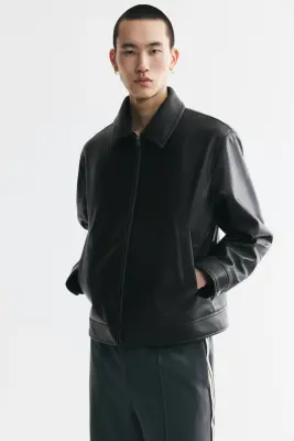 Veste avec col - Noir — photo 2