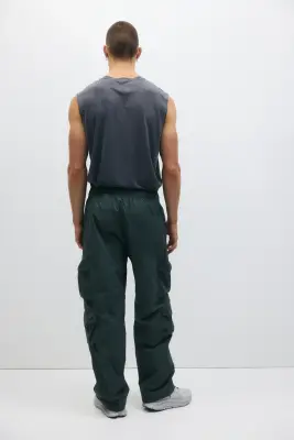 Pantalon cargo déperlant Loose Fit - Vert — photo 2
