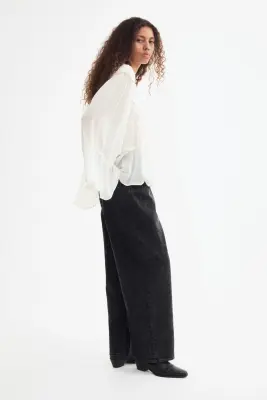 Blouse à volants ruchés en viscose - Crème — photo 2