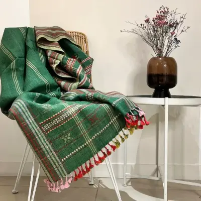 Tissage Vert & Rose — photo 2