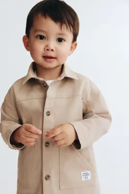 Ensemble 3 pièces en coton - Beige clair/marron — photo 1