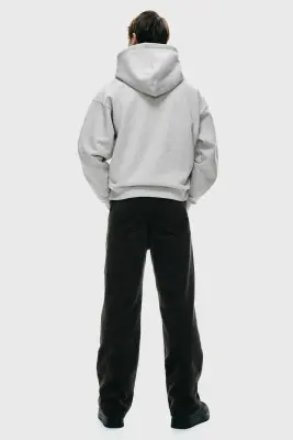 Hoodie imprimé Loose Fit - Gris chiné/New York — photo 3