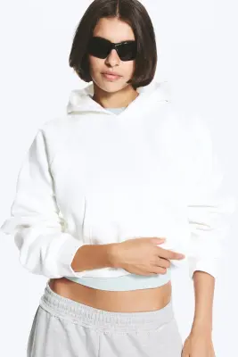 Sweat à capuche coupe standard à manches raglan - Blanc cassé — photo 1