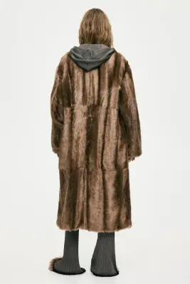 Manteau à écharpe - Beige foncé — photo 3