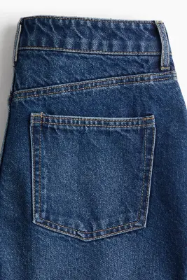 Short taille haute en denim - Bleu denim — photo 1