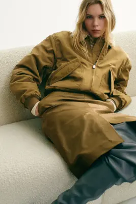Collared bomber jacket - Vert kaki — photo 1