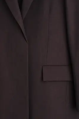 MANTEAU TAILLEUR LONG EN COTON - BORDEAUX — photo 1