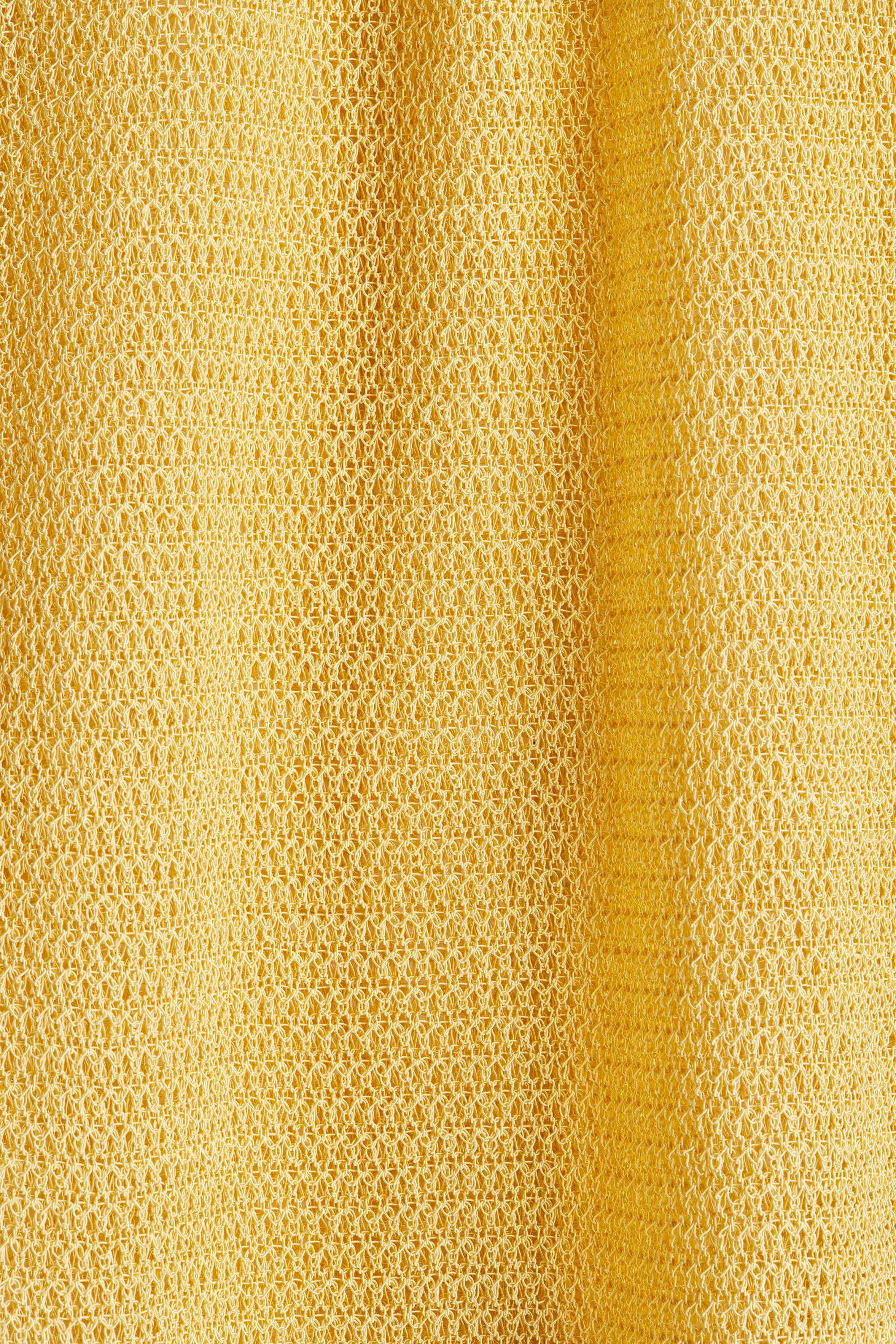 Robe de plage en maille lâche - Jaune