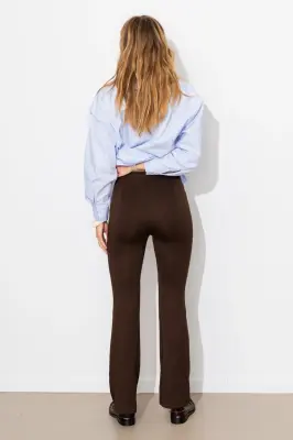 Pantalon flare maille jersey — photo 4