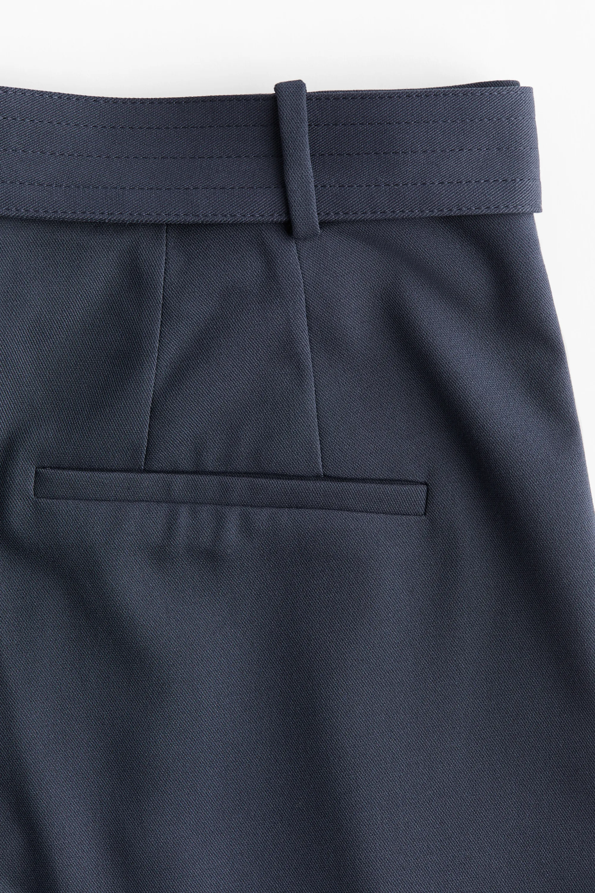 Pantalon large avec ceinture - Gris-bleu foncé