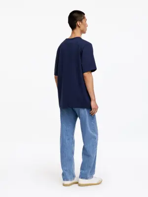 T-shirt oversize 270 GSM - Bleu foncé — photo 2