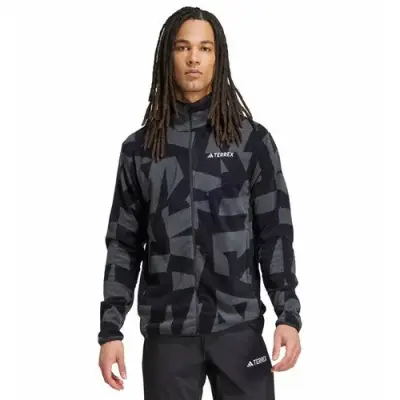 ADIDAS SWEAT ZIP POLAIRE TERREX Noir Gris — photo 1