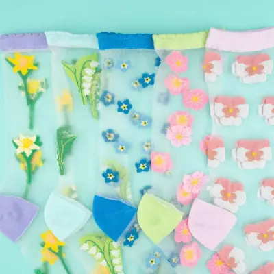 Chaussettes transparentes Myosotis Coucou Suzette — photo 3