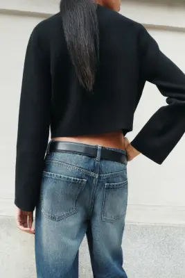 Baggy Low Waist Jeans - Bleu denim foncé — photo 2