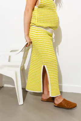 Jupe midi en crochet Femme — photo 2