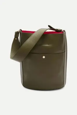 Sac Grand Sofia kaki intérieur fuchsia — photo 5