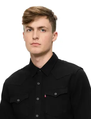 LEVIS CHEMISE BARSTOW WESTERN Noir — photo 4