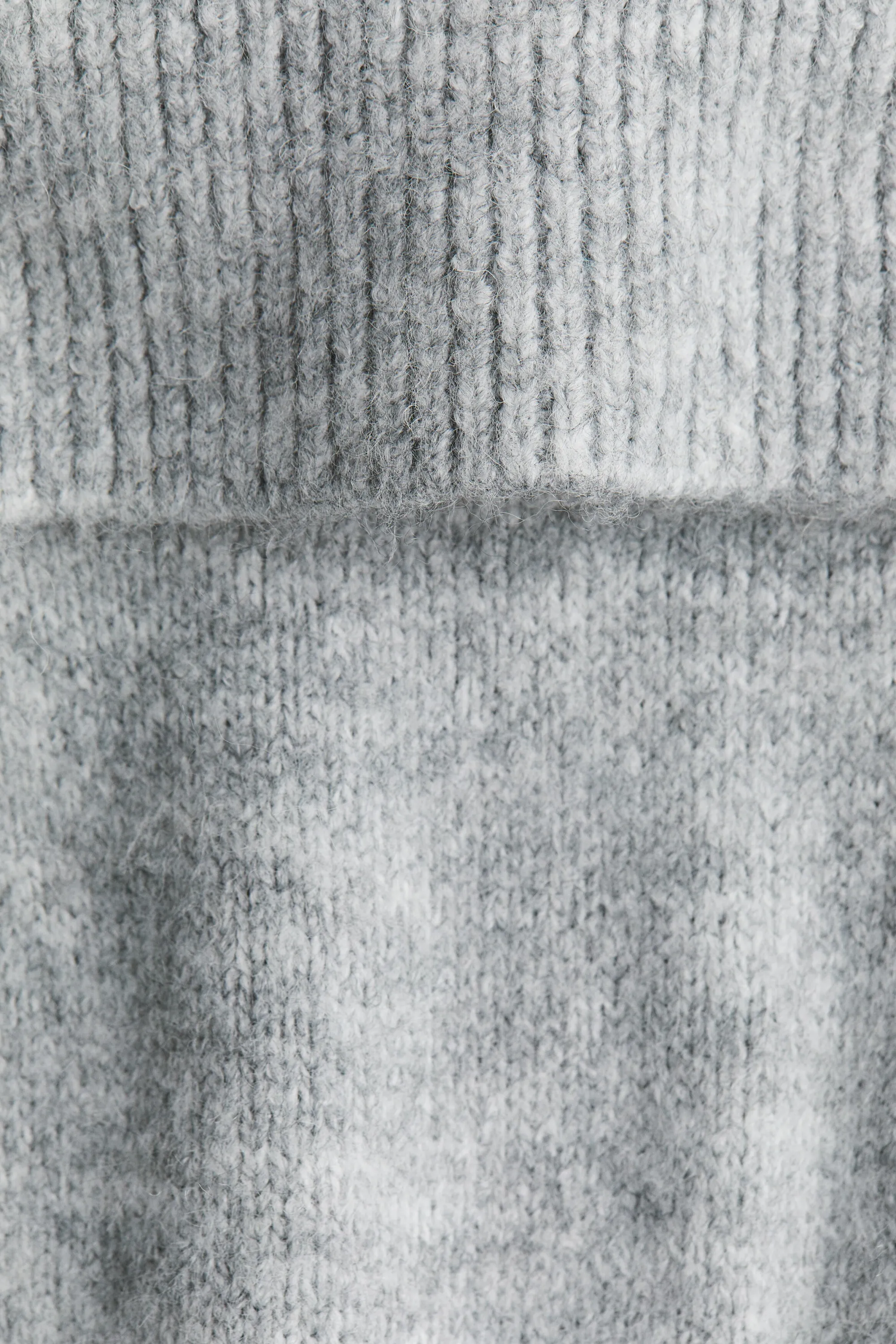 Robe épaules nues en maille fine - Gris clair chiné