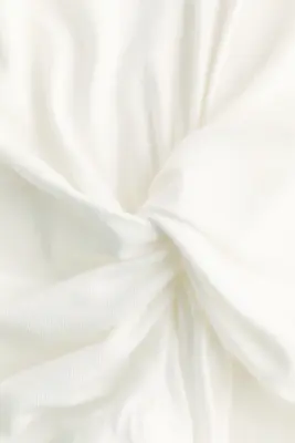 Top asymétrique avec détail torsadé - Blanc — photo 4