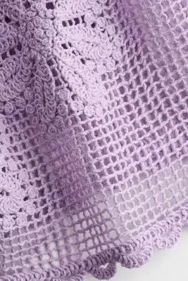 Jupe de plage façon crochet - Violet clair — photo 5