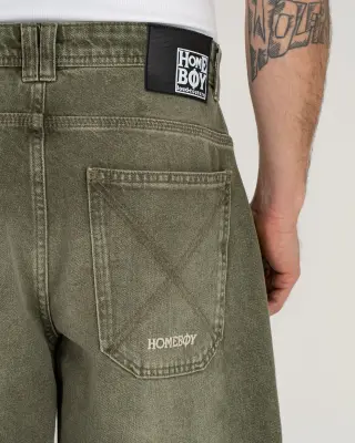 pantalon homeboy x-tra monster baggy dye denim – washed green — photo 5