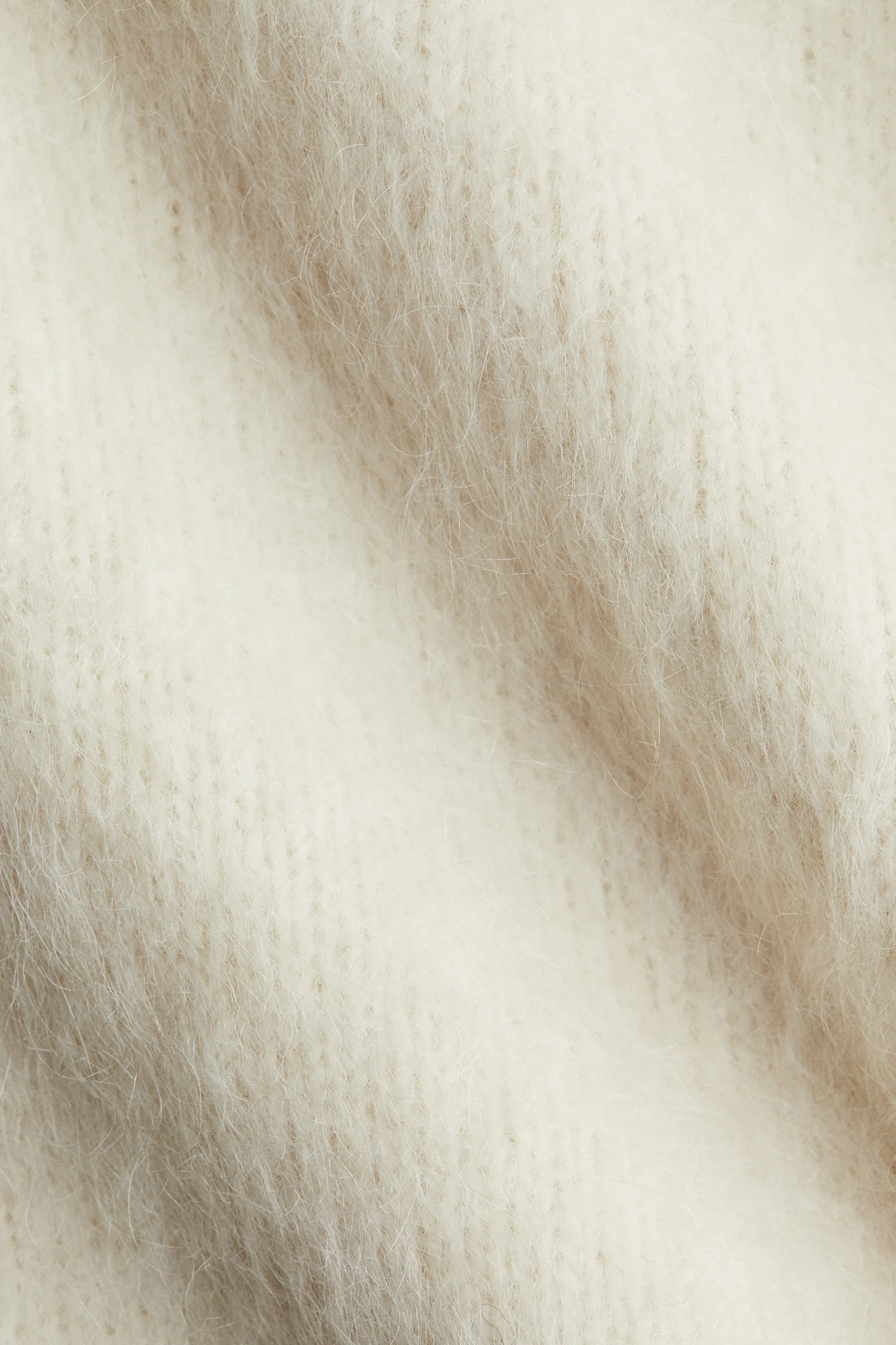 Hoodie en mohair mélangé - Beige clair