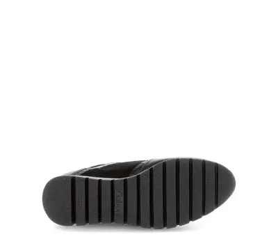 Baskets Gabor 76.438.67 Noires - Cuir Lacets Zip Grande Pointure Femme — photo 5