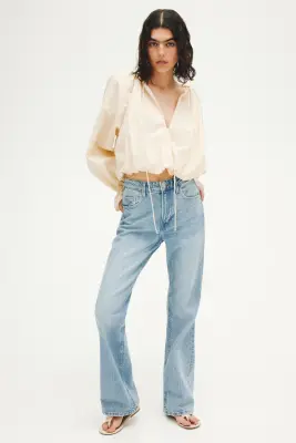 Bootcut High Waist Jeans - Bleu denim clair — photo 3