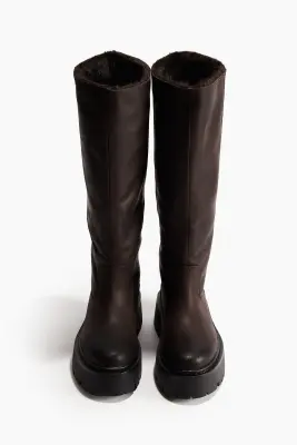 Bottes chaudement doublées - Marron foncé — photo 2