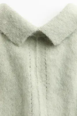 Pull sans manches en alpaga mélangé - Vert ancien clair — photo 4