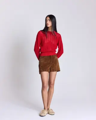 Pull Annabelle rouge — photo 3