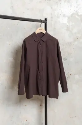 Casey Casey – NAOMI SHIRT 27FC474 – DARK BROWN — photo 3