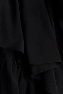 Blouse péplum avec col châle - Noir — photo 4