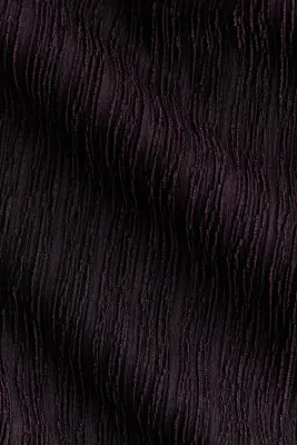 Robe froissée à manches papillon - Marron foncé — photo 4
