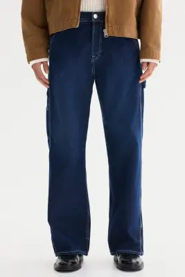 Loose Carpenter Jeans - Bleu denim foncé — photo 1
