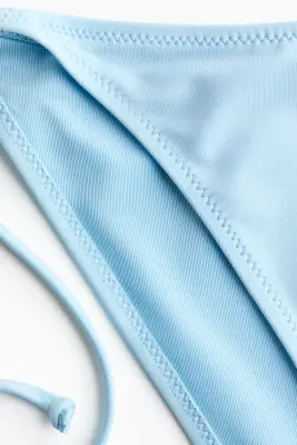 Bas de maillot Tanga à nouer - Bleu clair — photo 3