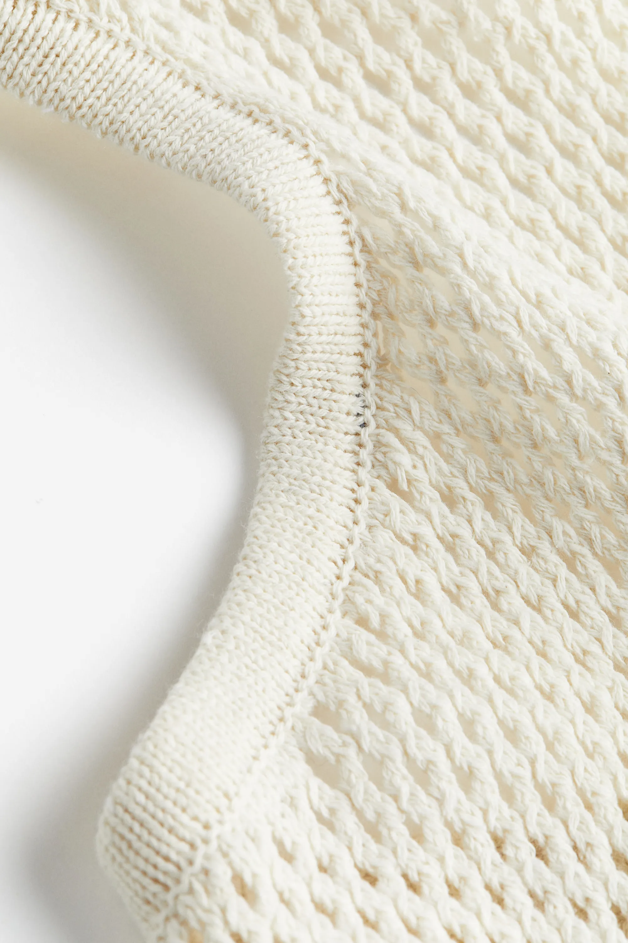 Robe de plage en maille pointelle - Beige clair