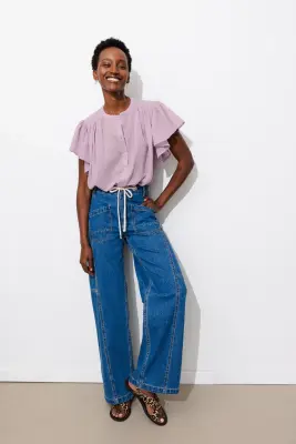 Chemise en cotonnade unie — photo 3
