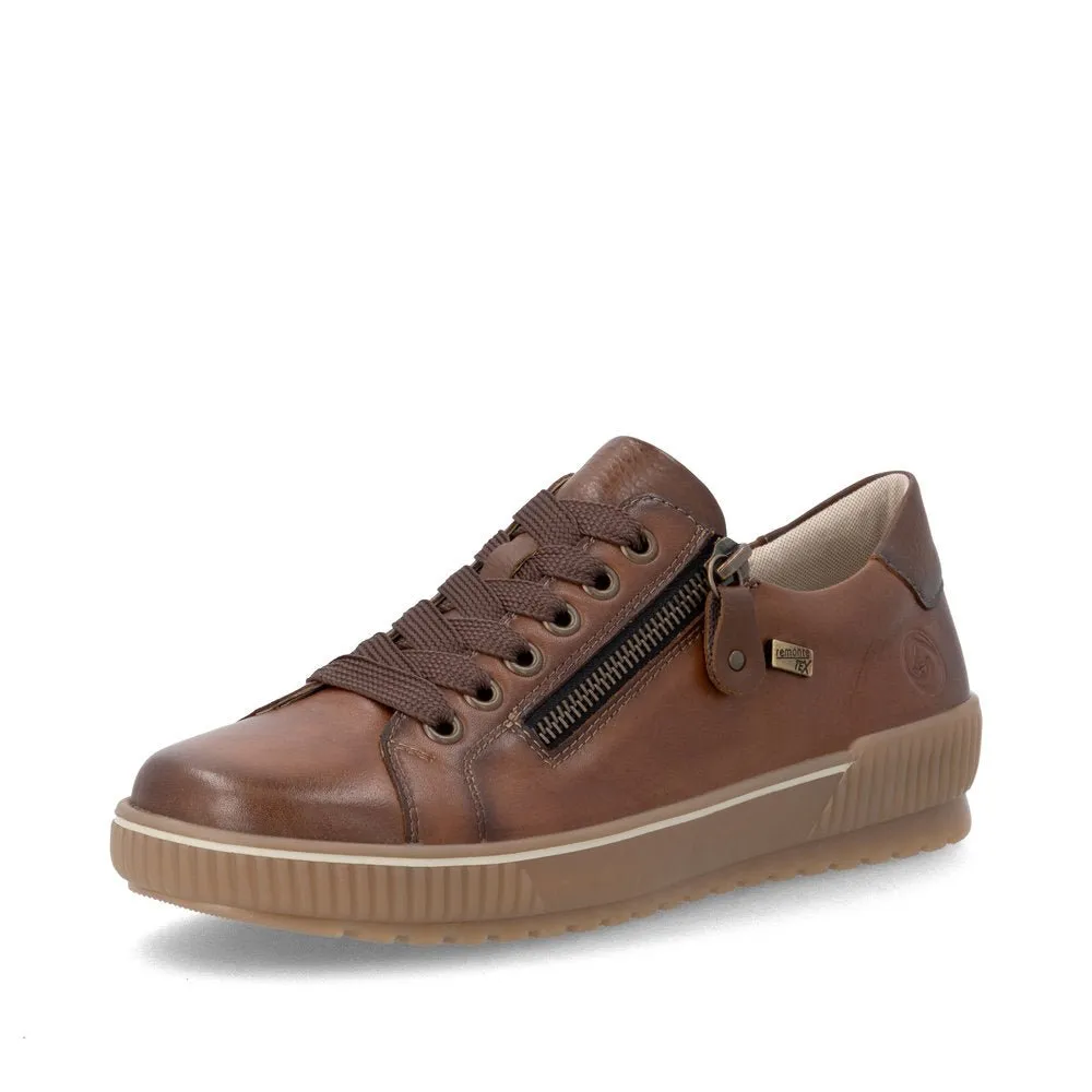 Baskets Remonte D0700-26 Marron - Cuir Imperméable Remonte-Tex Grande Pointure Femme