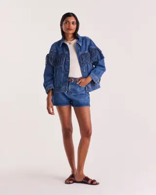 Short Triomphe bleu midi — photo 5