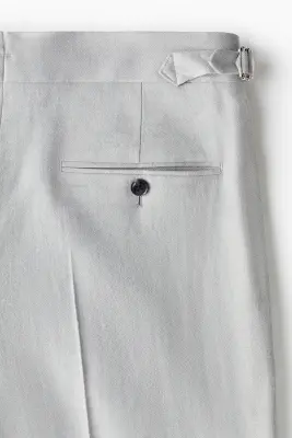 Pantalon Regular Fit en laine mélangée - Gris — photo 2