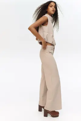 Tailored trousers - Beige clair — photo 3